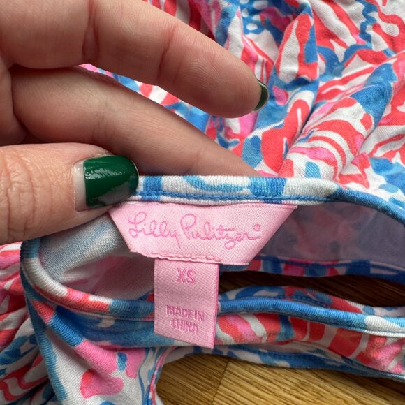 Lilly Pulitzer Tala Romper Bay Blue Pop Pop Size XS - Picture 5 of 12